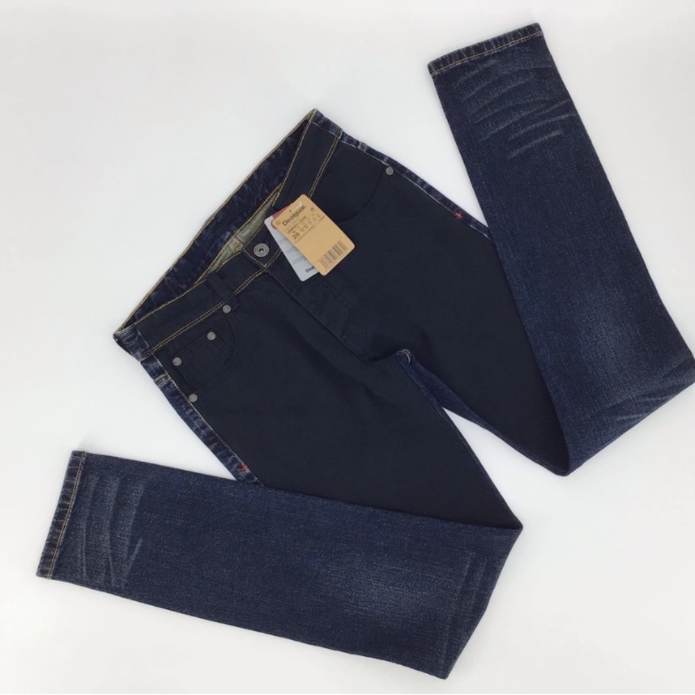 Desigual Oriol Dark Blue Narrow-Cut Jeans, 28